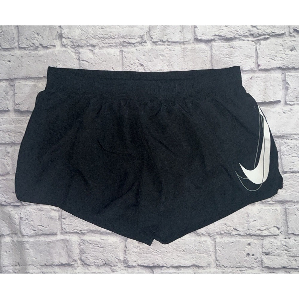 Nike Women's Dri-Fit Swoosh Running Shorts‎ DD4923 010 Black XL NWT